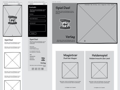 Unser Prozess für Webdesign Mainz: Darstellung zur Wireframe-Erstellung bei Webdesign-Projekten