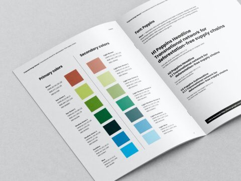 Darstellung des Corporate Designs: Farbwelt und Typografie